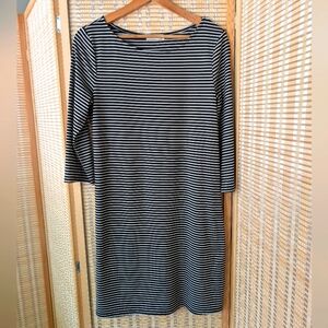 Classic Black and White Striped Dress